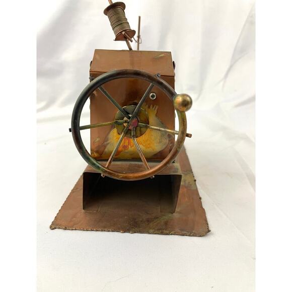 VTG Copper Metal Music Sewing Machine Music Box Made in Hong Kong - Picture 6 of 10